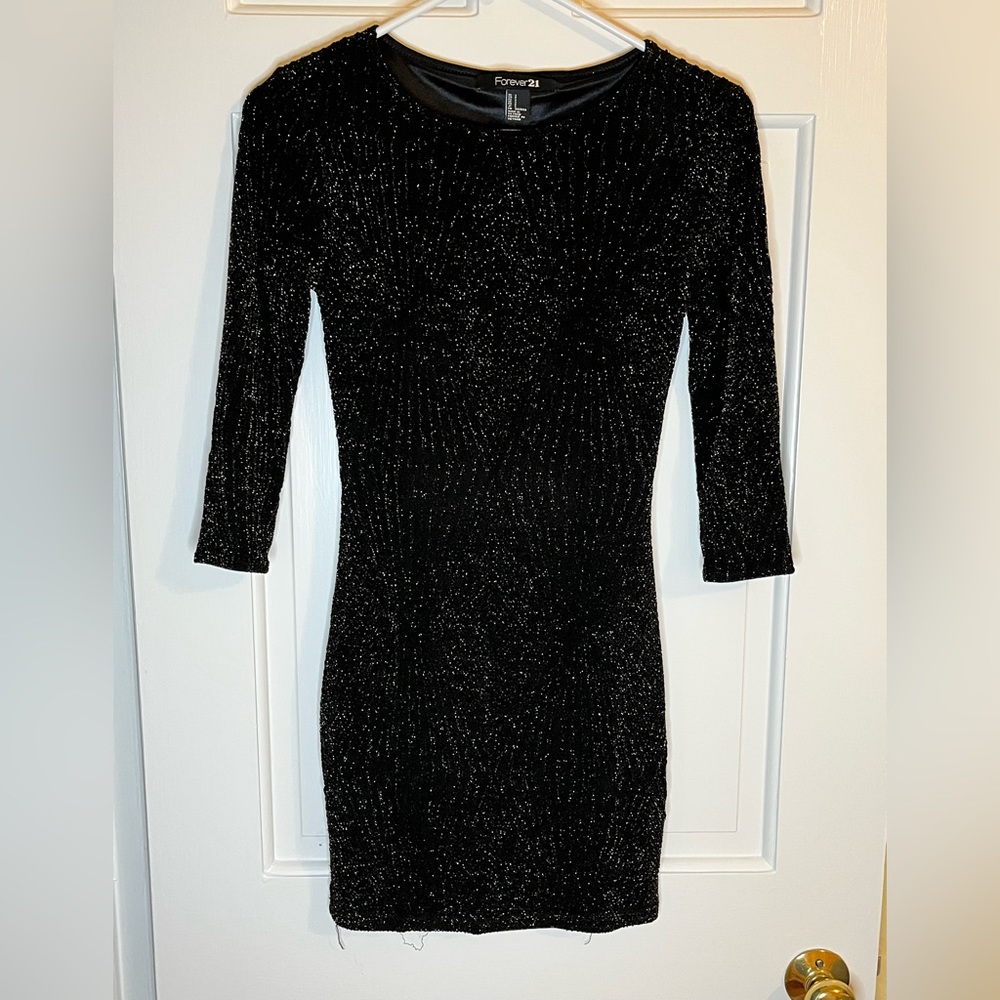 Forever21 black mini dress with sparkle